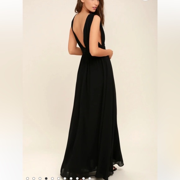 Lulus Heavenly Hues Black Maxi Dress size small - Picture 2 of 6